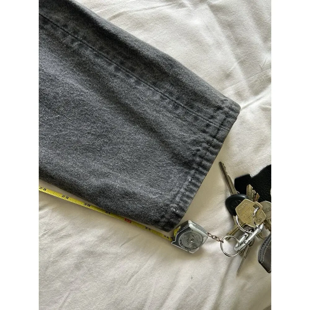 Vintage Levi’s 501 Jeans USA Made Black Denim Measures 30x34 Distressed Faded 95